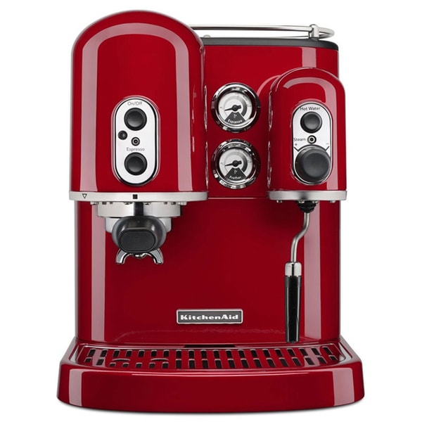KitchenAid KES2102ER Empire Red Espresso Maker with Dual Independent Boilers