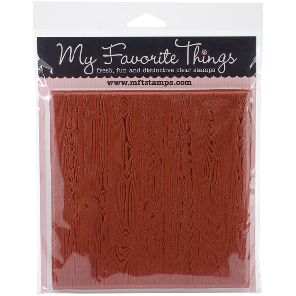 My Favorite Things Background Cling Rubber Stamp 6inX6in-Wood Plank