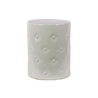 White Ceramic Garden Stool