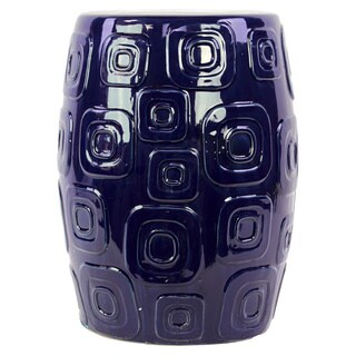 Dark Blue Ceramic Stool