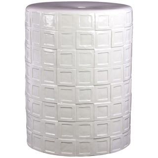 (^_-) Ceramic Stool White