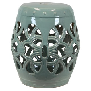 Buy Cheap Open Work Green Ceramic Garden Stool