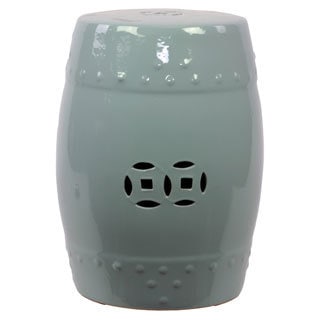 ( ._.) Blue Ceramic Garden Stool