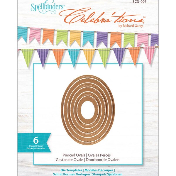 Spellbinders Celebra'tions Dies 6/Pkg-Pierced Ovals