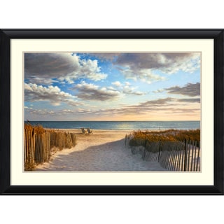 Now Sale Daniel Pollera 'Sunset Beach' Framed Art Print 44 x 32-inch