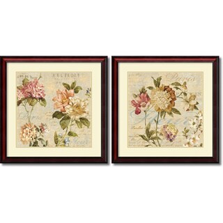 Buy Cheap Deborah Devellier 'Fleur Paris- set of 2' Framed Art Print 28 x 28-inch Each