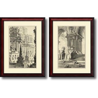 Low Price Giovanni Battista Piranesi 'Vintage Roman Ruins III & IV- set of 2' Framed Art Print 21 x 28-inch Each