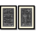 Vision Studio 'Aeronautic Blueprint III & IV- set of 2' Framed Art Print 26 x 37-inch Each