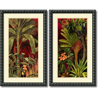 Great Prices Rodolfo Jimenez 'Bali Garden- set of 2' Framed Art Print 21 x 35-inch Each