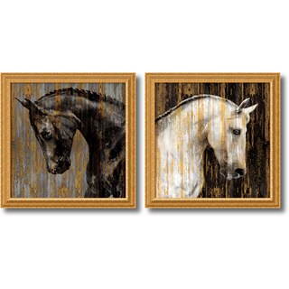 Special Prices Martin Rose 'Horses- set of 2' Framed Art Print 32 x 32-inch Each