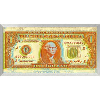 (^ ^)// Dustin Chambers 'Dollar Bill' Framed Art Print 41 x 21-inch