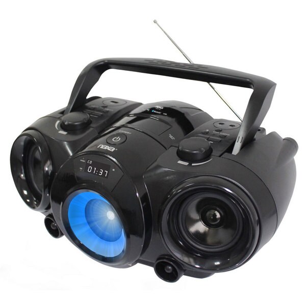 Naxa NPB-261 MP3/CD AM/FM Radio and Bluetooth Portable Boombox 