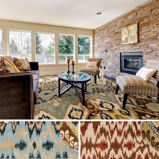 (^_-) Hand-Tufted Jonah Ikat Neww Zealand Wool Area Rug (8' x 11')