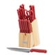 Farberware Red 17-piece Triple Rivited Cutlery Set
