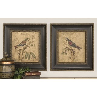 For sale Grace Feyock 'Colorful Birds on Branch I and II' 2-piece Canvas Art Set