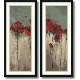 Best Shopping Luis Solis 'From Scarlett's Garden- set of 2' Framed Art Print 18 x 42-inch Each