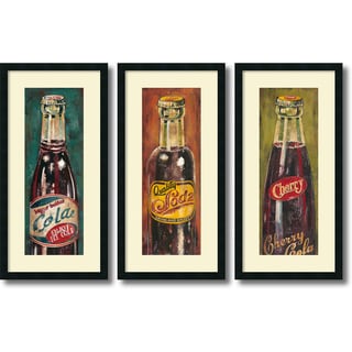 Elisa Raimondi 'Cola- set of 3' Framed Art Print 18 x 35-inch Each