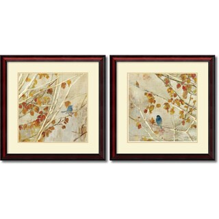 Low Price Asia Jensen 'Singing- set of 2' Framed Art Print 27 x 27-inch Each