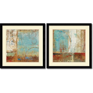 Low Price Carmen Dolce 'Composition I and II- set of 2' Framed Art Print 33 x 33-inch Each