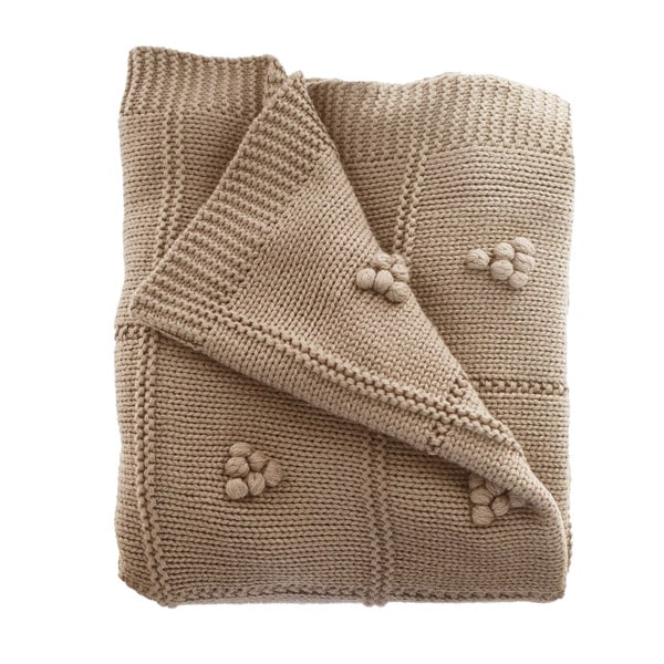 Sydney Knit Throw with Cluster Detail