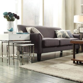 Buy  INSPIRE Q Uptown Modern Dark Gray Linen Sofa