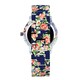 Vernier Women's Soft Touch All Over Floral Pattern Stone Bezel Watch