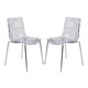 Astor Polycarbonate Modern Transparent Clear Dining Chair (Set of 2)