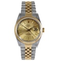 Pre-owned Rolex Men's Datejust Stainless Steel/ Yellow Gold Fluted Bezel Watch
