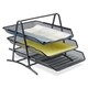 Lorell LLR90206 Steel Mesh 3-tier Mesh Desk Tray