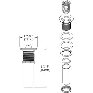 Elkay Nickel 4.75x 4.5-inch Drain Fitting-Image