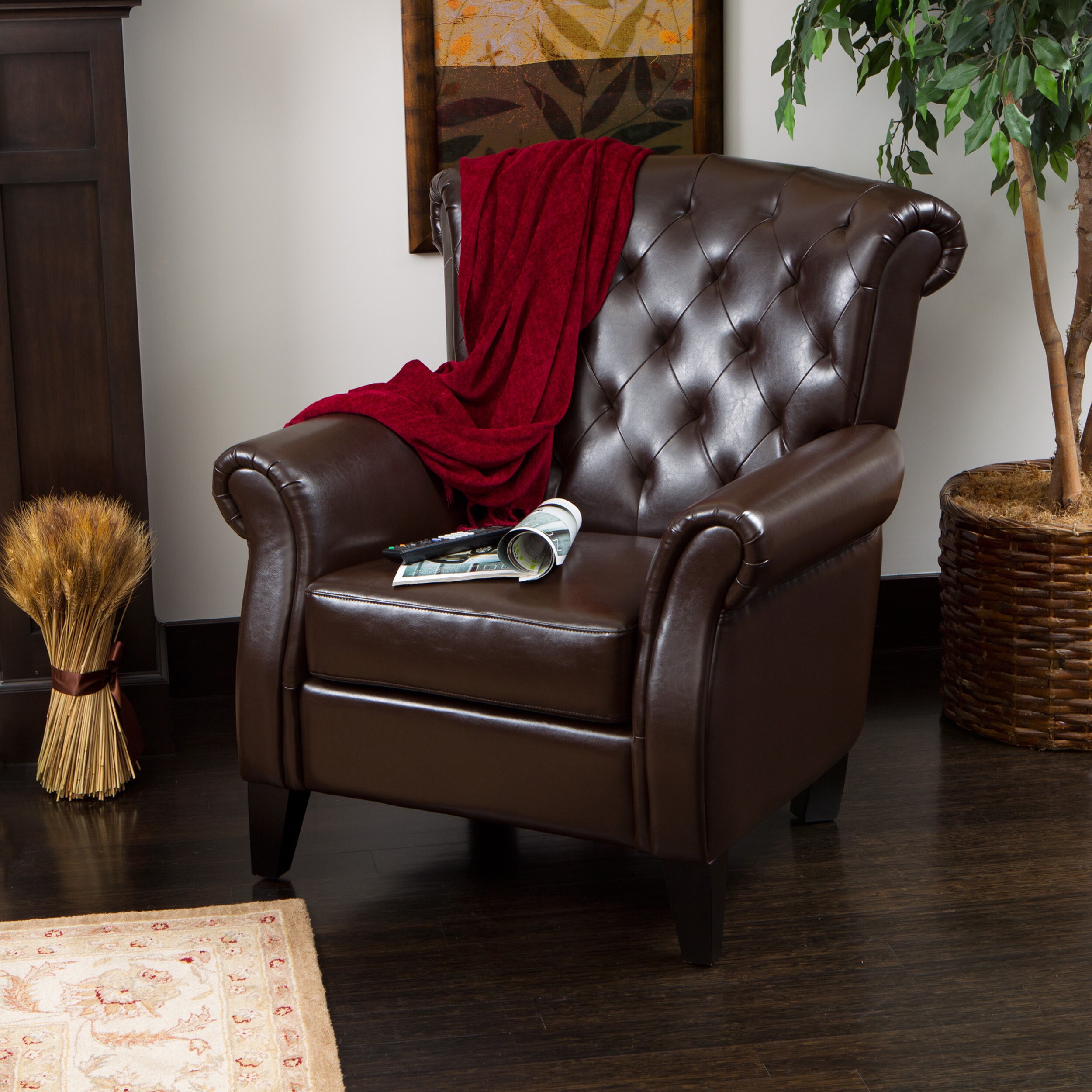 Christopher Knight Home Greggory Bonded Leather Club Chair Overstock Shopping Great Deals On 0909