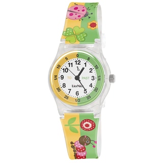 Lily Nily Kids' Plastic and Stainless Steel Flowers Watch