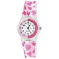 Lily Nily Kids' Plastic and Stainless Steel Pink Hearts Watch