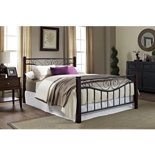 Buy Online DHP Hamilton Metal Bed with Wooden Posts