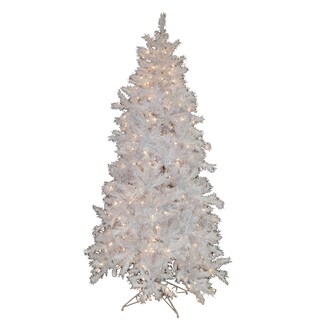 Price Aquify 6.5-foot White Pre-lit Mixed Pine Christmas Tree