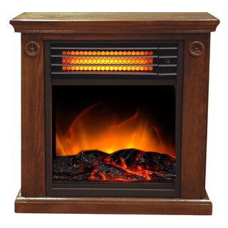 Big Save Electric Portable 1500-watt Espresso Compact Infrared Fireplace