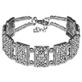 Tibetan Silver Ornate Bangle Bracelet (China)