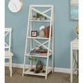 Simple Living Antique White 4-tiered X-Shelf Ladder Case