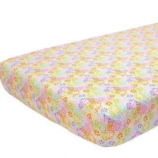 Nurture Imagination Girls' Crazy Daisy Fitted Sheet-Image