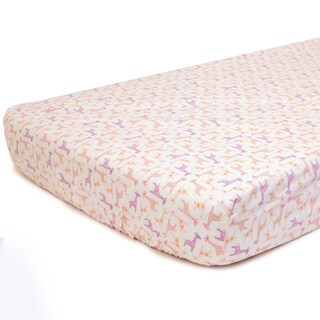 Nurture Imagination Girls' Mosaic Giraffe Fitted Sheet-Image