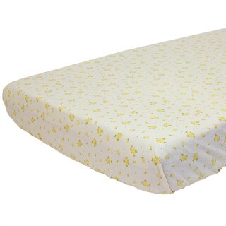 Nurture Imagination Girls' Yellow Rose Fitted Sheet-Image