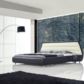 Low Price Duetto Modern Eco-leather Wrapped Platform Bed