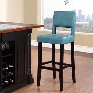 Low Price Linon Vega Agean Blue Bar Stool