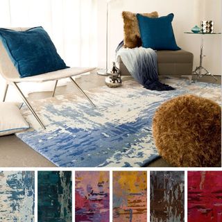 Buy Online Hand Tufted Lucas Abstract New Zealand Wool Area Rug (8' x 11')