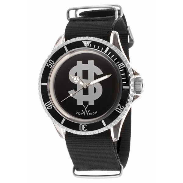 ToyWatch Men's D01BK Black Polycarbonate and Canvas Watch 