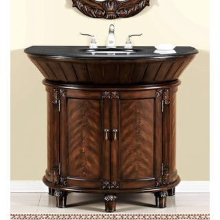 Low Price Anteros Demilune Brown Cherry Bathroom Vanity