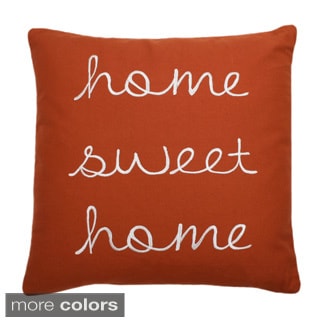 Find Cheap Price Home Sweet Home Feather Fill 18-inch Throw Pillow