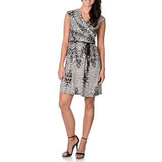 Sandra Darren Women's Cap Sleeve Animal Print Dress-Image