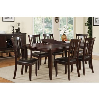Special Offers Ortaca Deep Brown Wood Finished 7-piece Dining Set