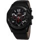 Joshua & Sons Men's Chronograph Genuine Leather Strap Watch